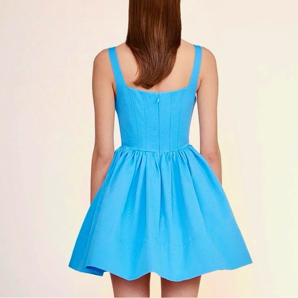 🌺🎉HP🎉🌺 NWT Staud Landscape Mini Dress Azure - Picture 7 of 16